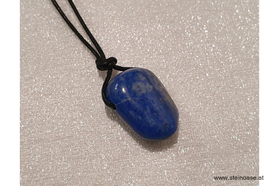 Lapis Lazuli gebohrt 'flach' inkl. Band